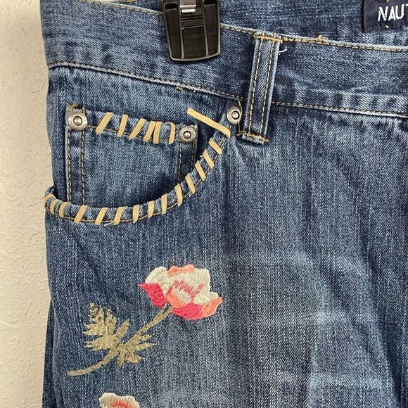 Nautica Jeans Floral Denim Jeans Size 10 EUC - Picture 3 of 7